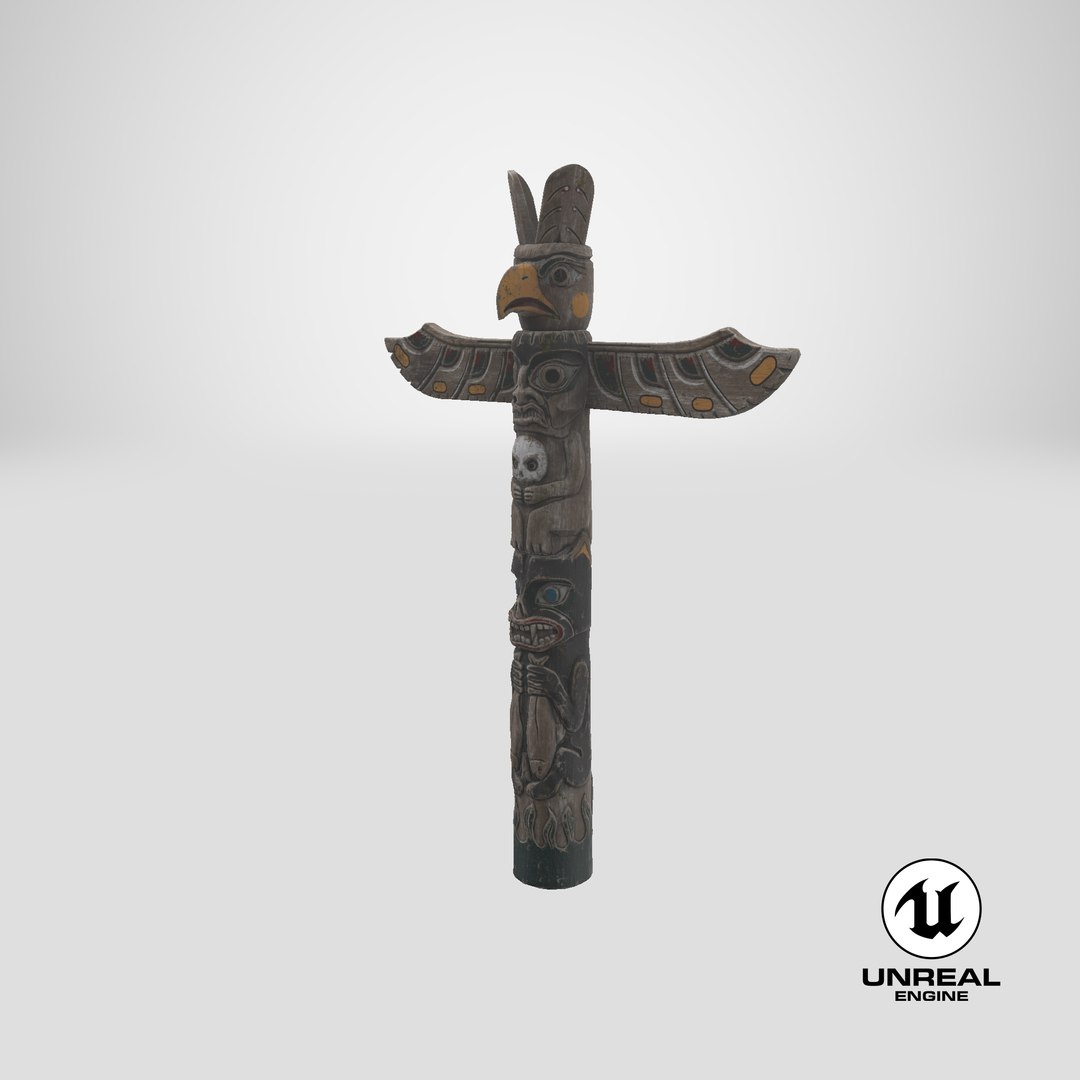 Totem Pole PBR 3D https://p.turbosquid.com/ts-thumb/rK/nMaN0I/DQ/stemcell_unreal_render/png/1626206627/1920x1080/fit_q87/bf938132cc7e70adbebc81581dcea7847604b103/stemcell_unreal_render.jpg
