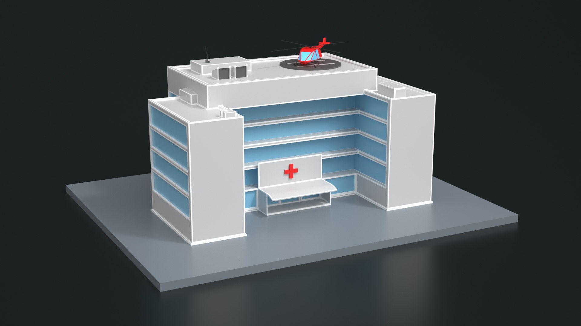 3D model Modern Hospital Building with Helicopter Low Poly https://p.turbosquid.com/ts-thumb/rK/s4nv97/dU/modern_hospital_building_with_helicopter_low_poly_005/jpg/1750658313/1920x1080/fit_q87/4392e88ebbe06cf83cc9baf30dcc660a25e53011/modern_hospital_building_with_helicopter_low_poly_005.jpg