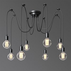 3D - wire jungle pendant lights