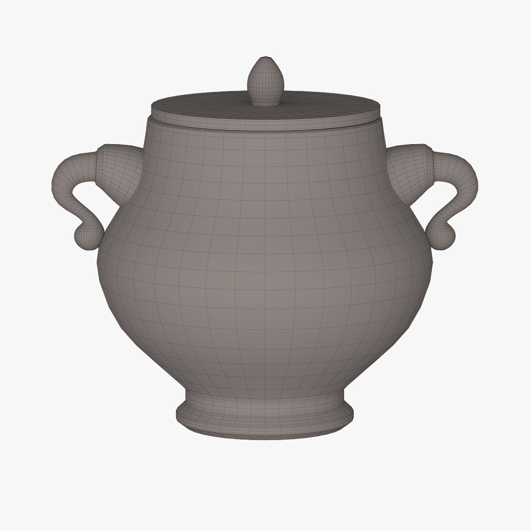 Pot Ceramics Patterned Model - TurboSquid 1210661