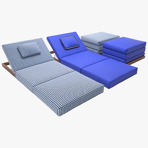 Exteta Sunset Recliner mahogany sun lounger Daybed