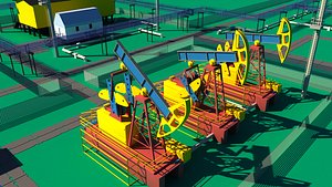 3D model oil rig