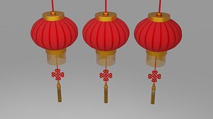 Chinese lantern 3D model 3D model 3D model