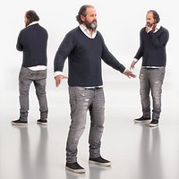 Rigged Man Character - 3D Scanned Figure 0038