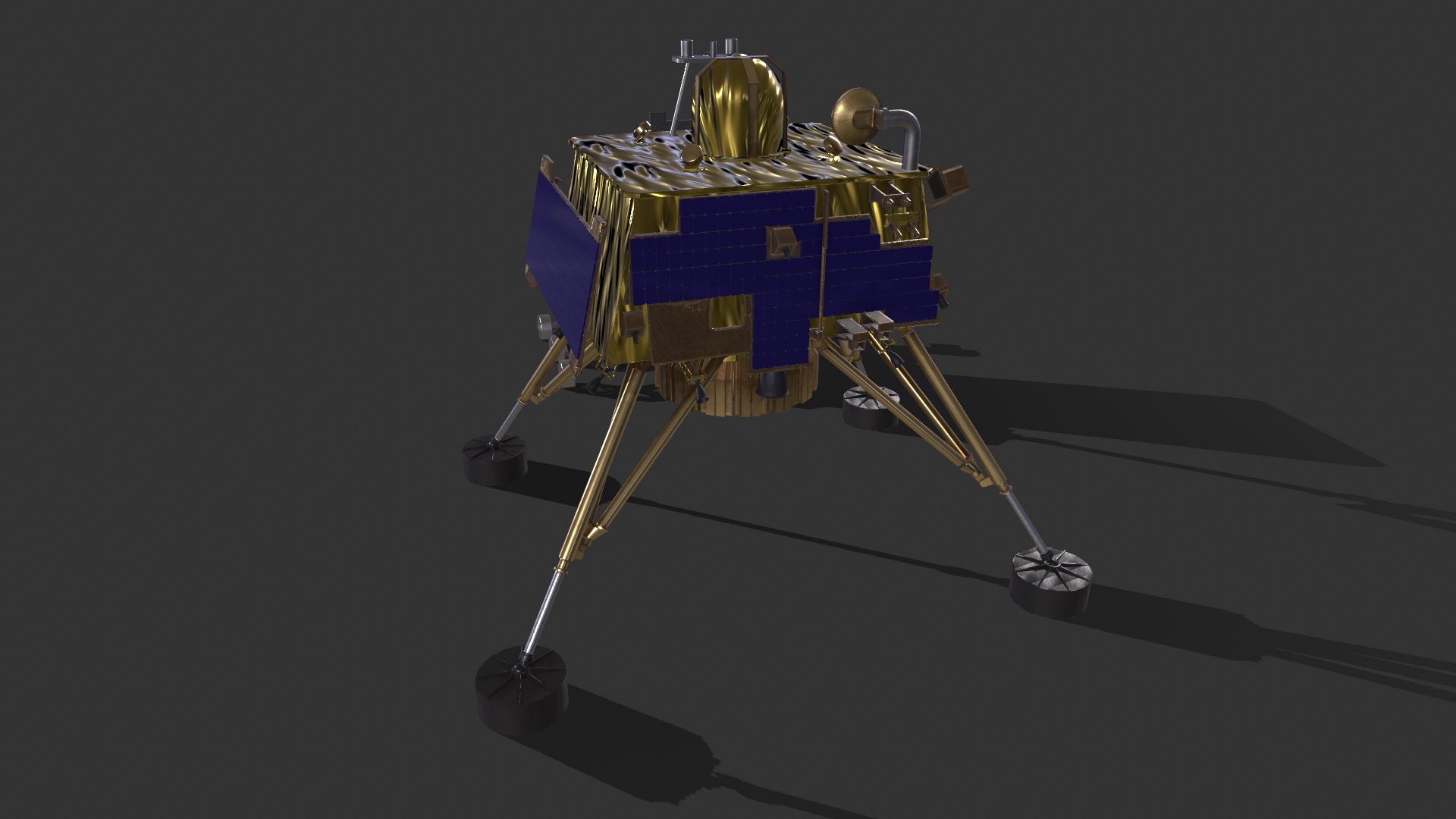 Vikram Chandrayan 3 - Chandrayaan And Moon Rover 3D Model 3D Model ...