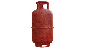 Half Rusted Cylinder 3D model