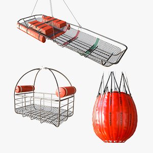3D Helicopter Rescue Equipment Collection model
