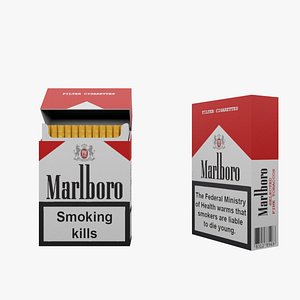 Marlboro cigarette pack 3D model