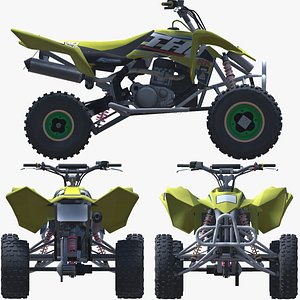 3D model 011-Dakumoto 450-Quad-Bike-Quad-ATV-Bike-low poly game ready 3d model