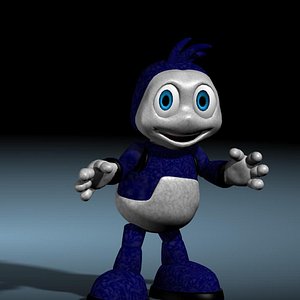Blue Bot Mascot 3D model