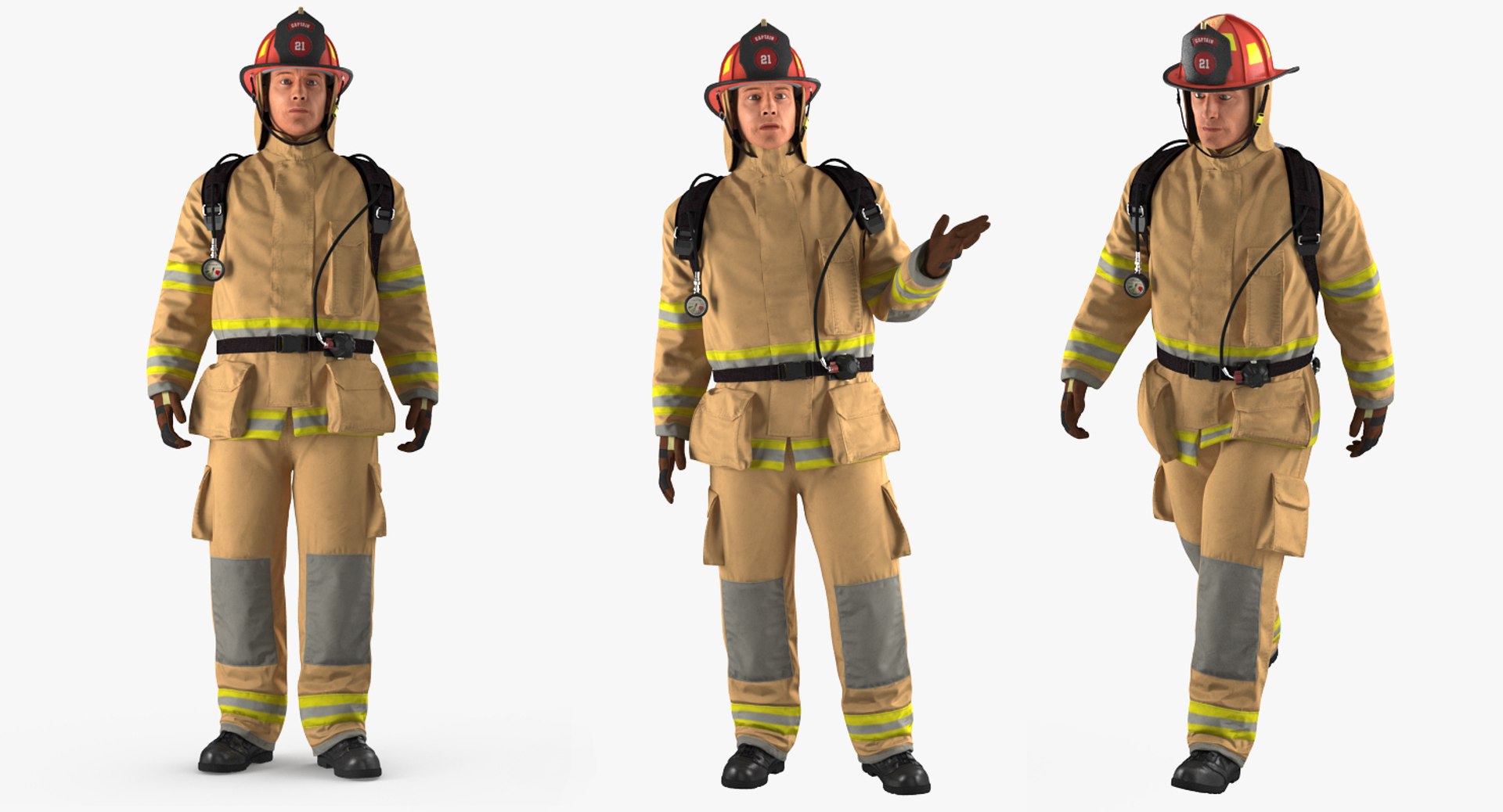 Firefighter rigged 3D model - TurboSquid 1181493