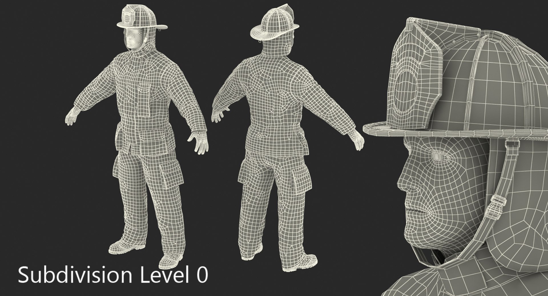 Firefighter rigged 3D model - TurboSquid 1181493