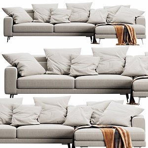 3D Ditre Italia Anderson Chaise Lounge