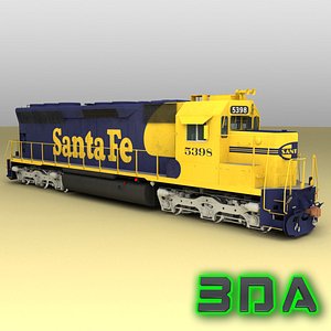 emd sd45 engines sf 3d max
