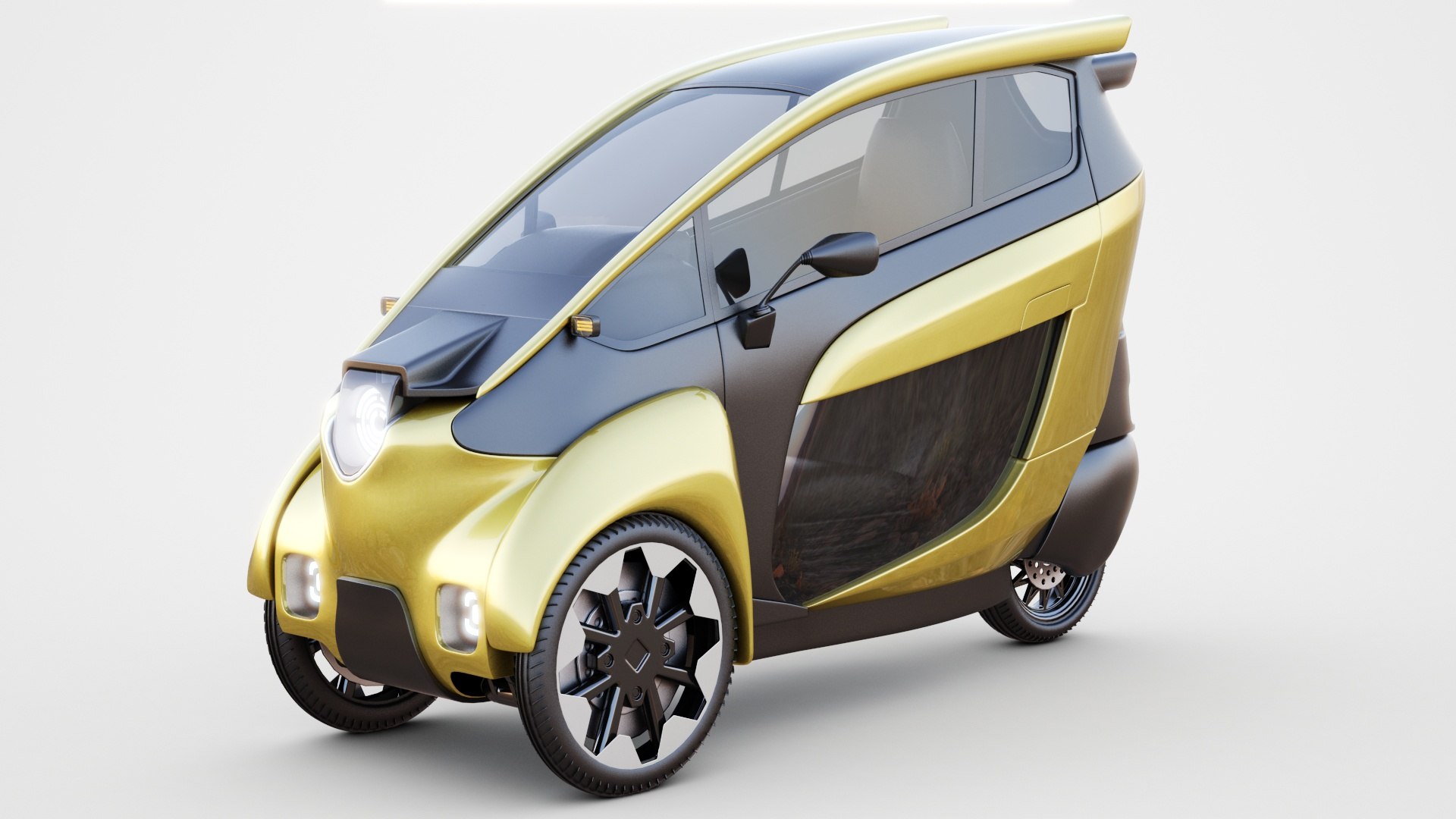 3D Concept 3 Wheel Electric Vehicle Model - TurboSquid 2086741