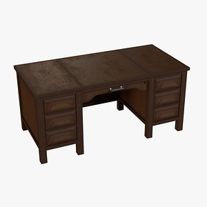 vintage office desk 3D model