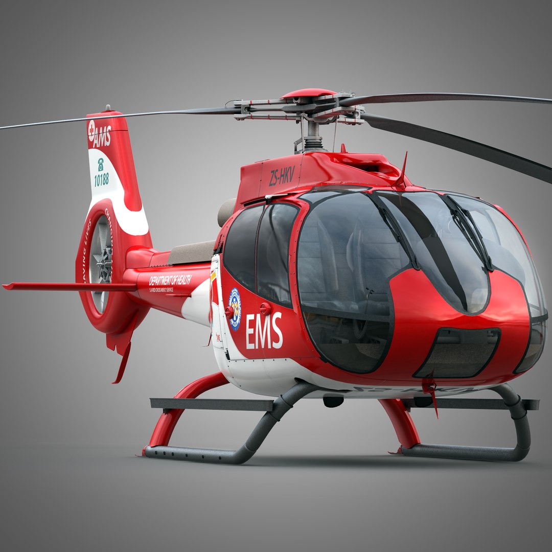 Eurocopter Ec 130 Medical 3d Obj