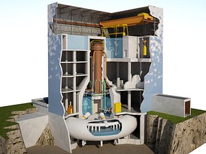 3d model of reactor nuclear