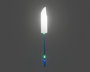 3D model glaive weapon