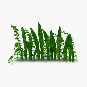 PLANT - aquarium- Rigged Rendered Animated