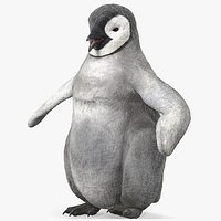 Baby Emperor Penguin Rigged for Cinema 4D
