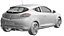 2010 Renault Megane RS 250 Cup 3D Model