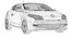 2010 Renault Megane RS 250 Cup 3D Model