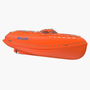 3D model electric powered lifeboat