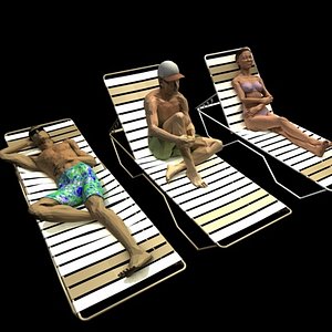Low Poly Pool People