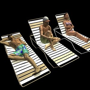 Low Poly Pool People