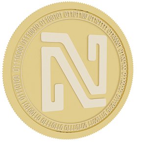 3D noir gold coin