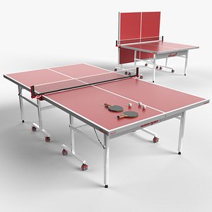 Mesa de pingue-pongue de baixo polígono vermelha Modelo 3D - TurboSquid  569623