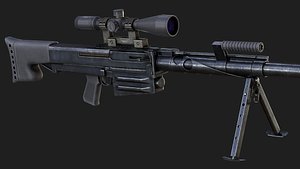 3D model sniper rifle