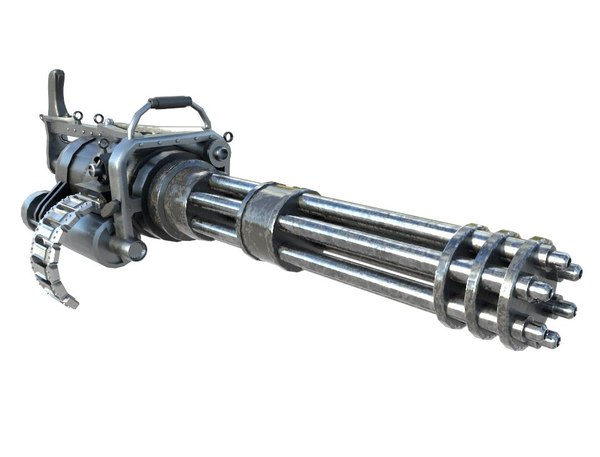 3D six-barrel machine gun m134 - TurboSquid 1186858