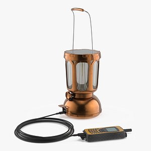 Solar Camping Lantern with USB Output and Phone Connected Copper