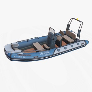 3D model Rigid Hulled Inflatable Boat RHIB Low-poly PBR