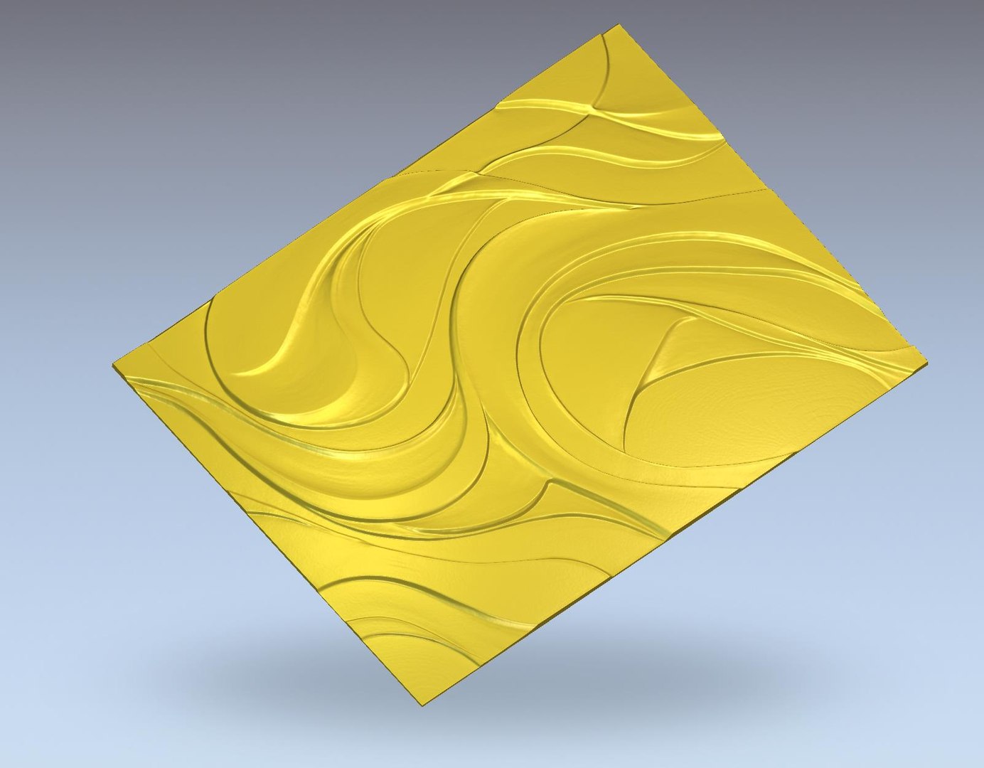 3D Modern Abstract Wave Relief Panel Wall Decor Set STL Mural CNC 366 ...