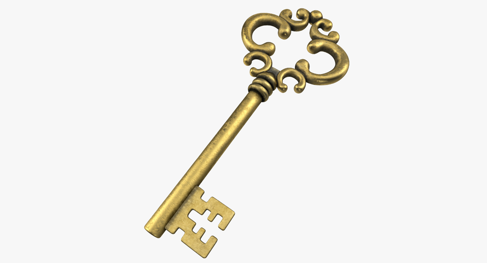 Золотой ключ Буратино 3д модель