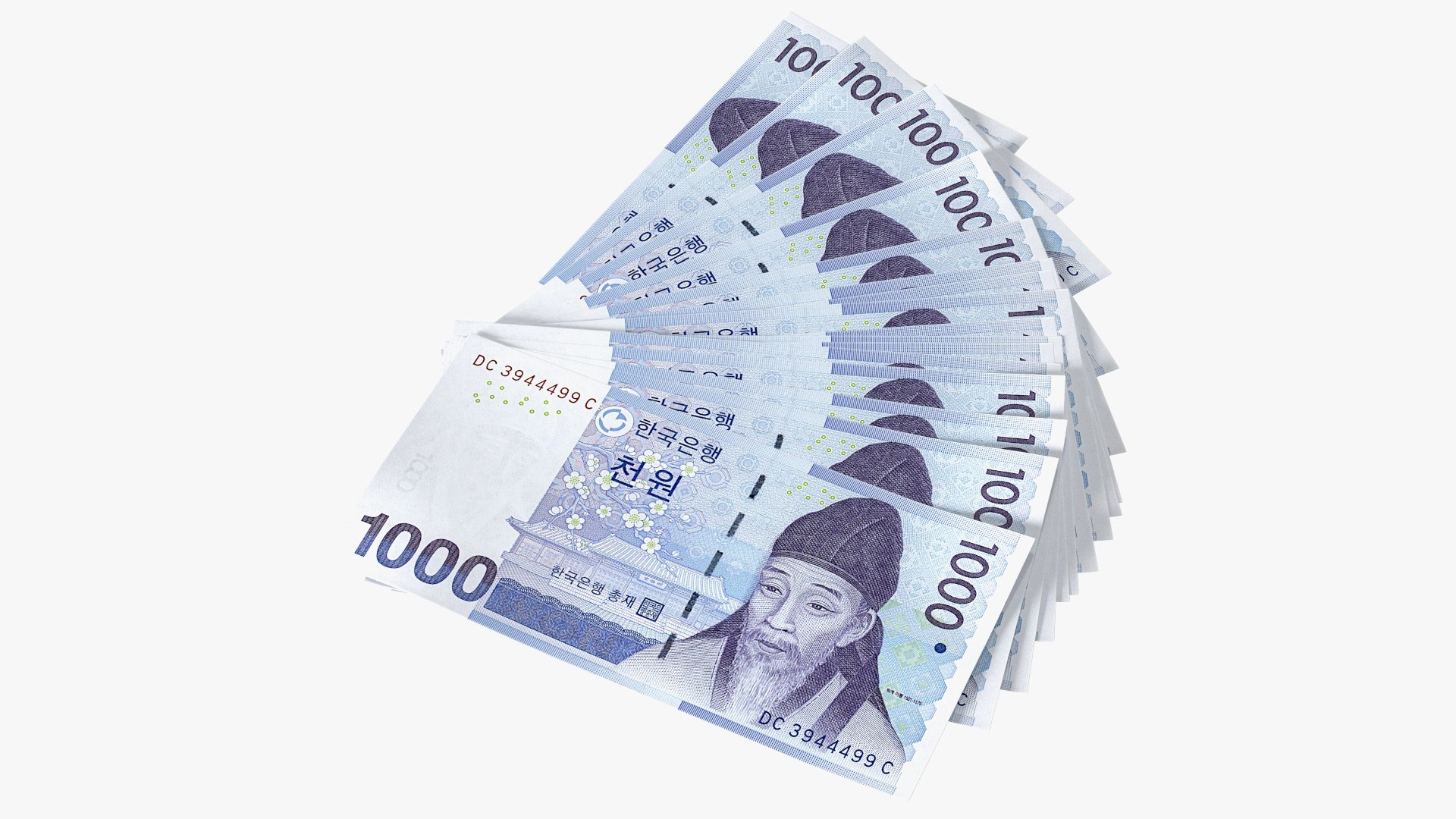 韩国1000韩元纸币-价格:6元-au16453268-外国钱币 -加价-7788收藏__收藏热线