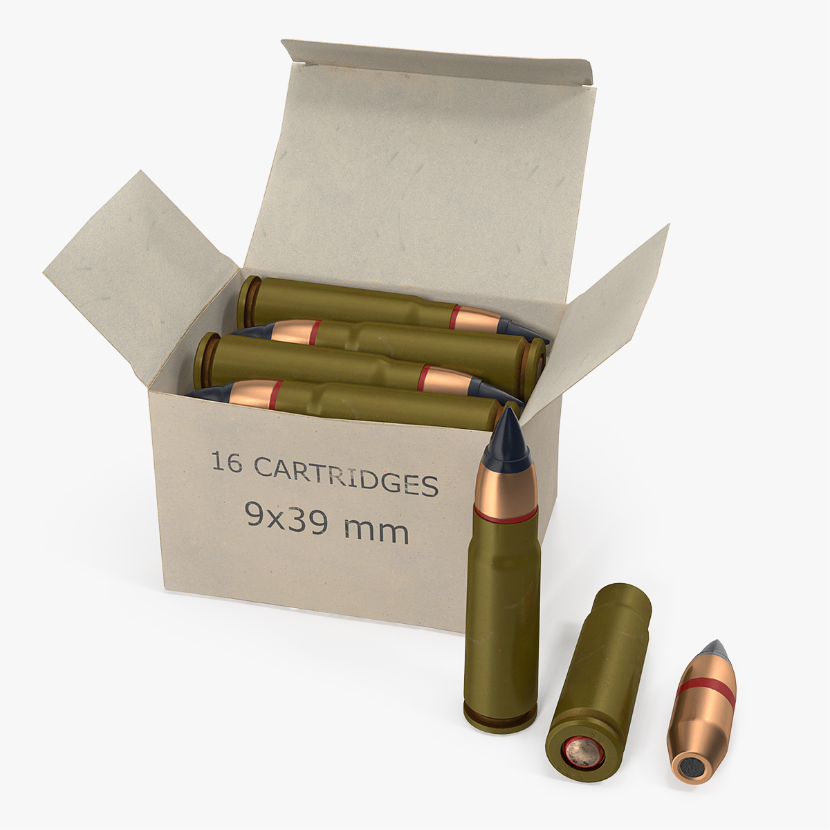 Free 3D box 9x39mm cartridge - TurboSquid 1680413