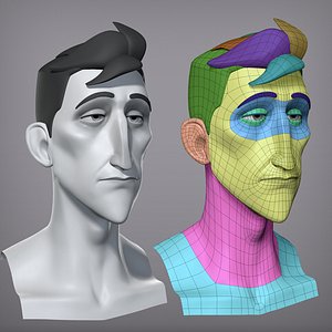 Cartoon male character Pierce base mesh