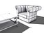 Art Deco Sofa, Coffee Table, Armchair
