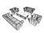 Art Deco Sofa, Coffee Table, Armchair