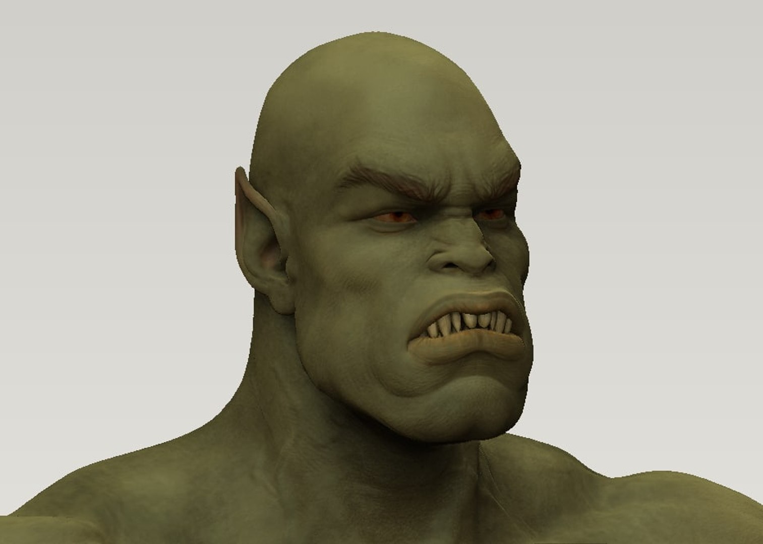 free orc head 3d model