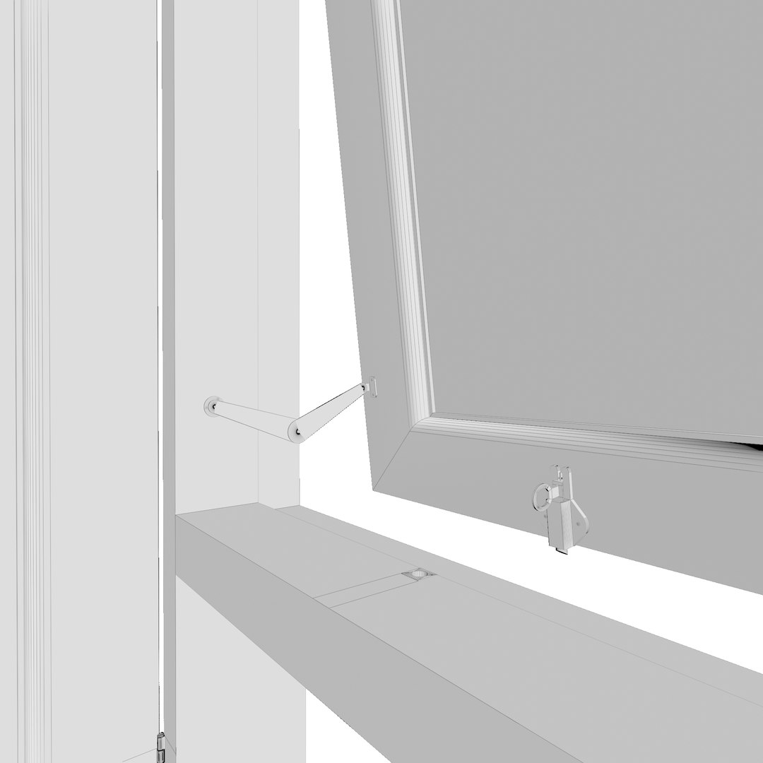 3d model double door window