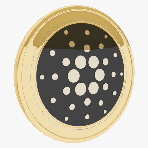 Cardano Cryptocurrency Gold Coin 3D model