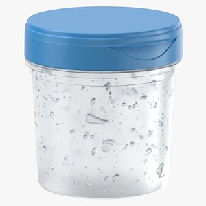 Hair Gel 02 Clear Blank Blue and Green Generic Label 3D model