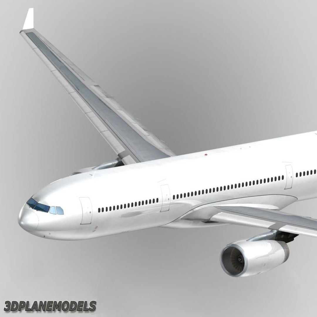 Airbus A330-300 Aircraft Landing 3d Model