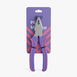 purple pliers packaging 3D model
