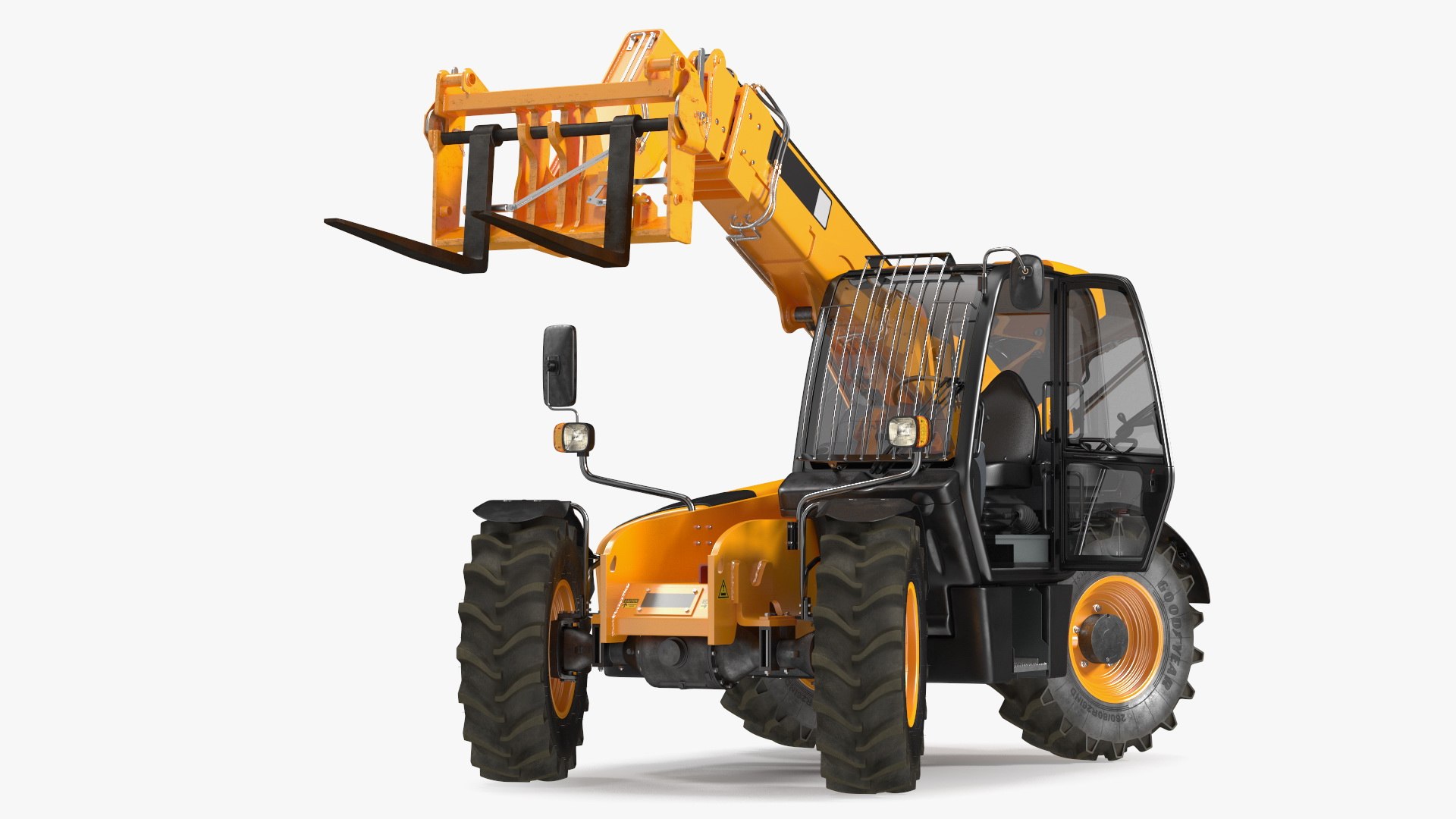Telehandler Rigged 3D model preview